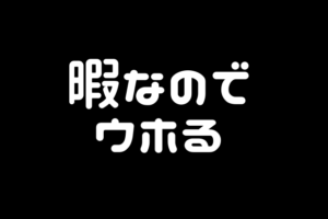 コロナで暇なのでウホる